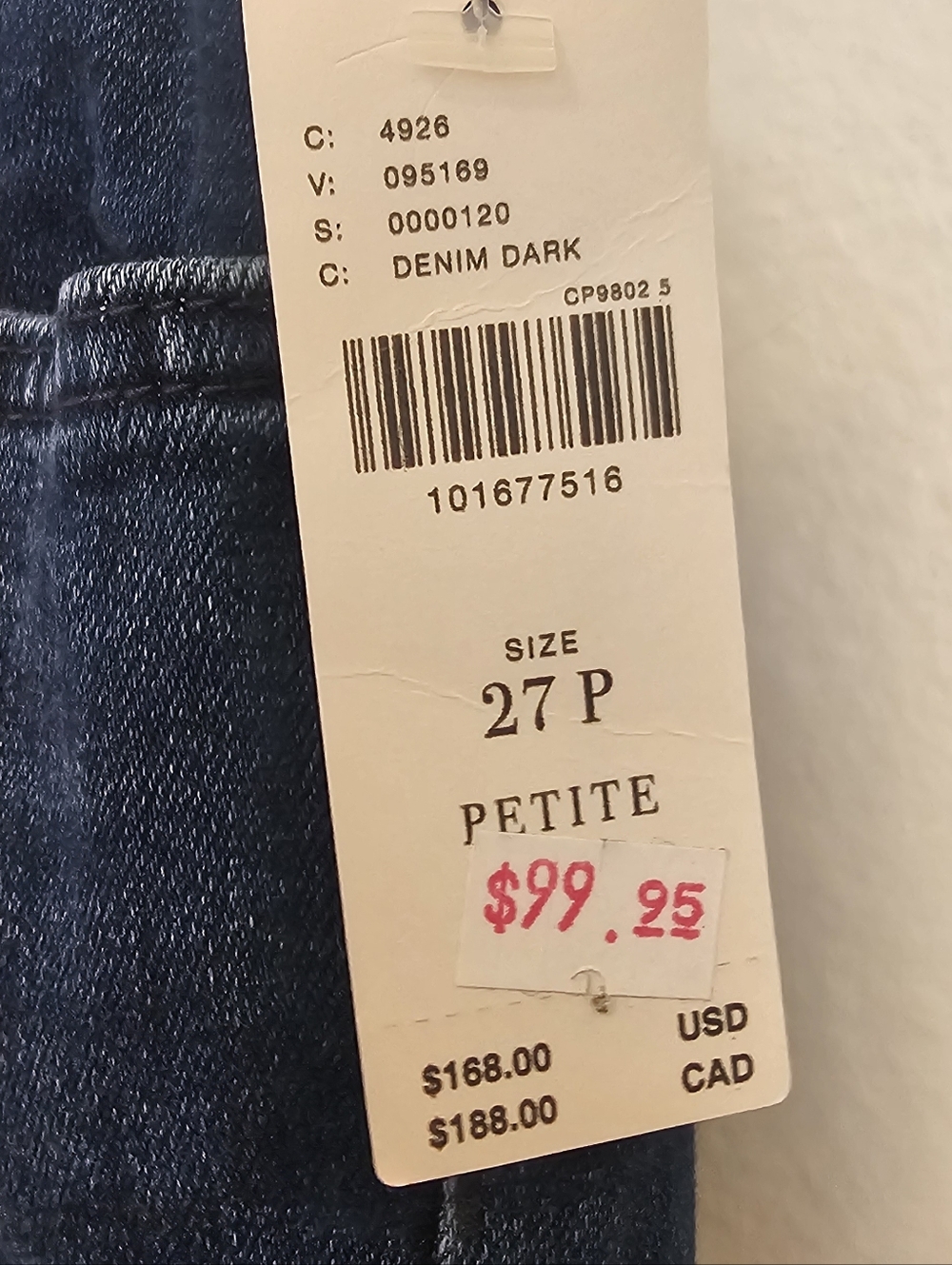 Pilcro Retro Studded Low Rise Jeans 27P - Picture 4 of 4